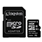 کارت حافظه microSDHC کینگستون کلاس 10 استاندارد UHC-I U1 سرعت 80MBps همراه با آداپتور SD ظرفیت 16 گیگابایت